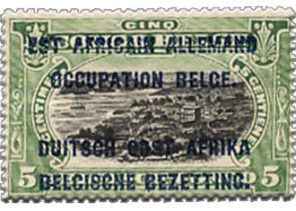 Colónias Alemãs – África Oriental Alemã – Ocupação Belga – 1916