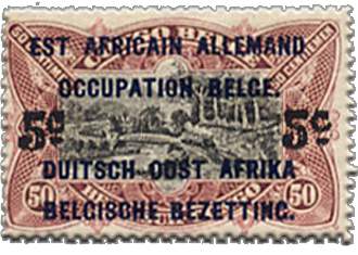Colónias Alemãs – África Oriental Alemã – Ocupação Belga – 1922