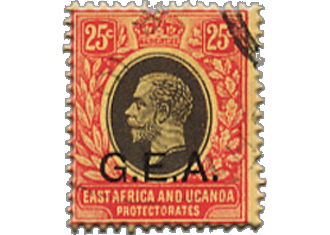 Colónias Alemãs – África Oriental Alemã – Ocupação Britânica – 1917/21