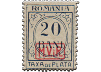 Grande Guerra – Ocupação Alemã na Roménia – Selos Taxa – 1918