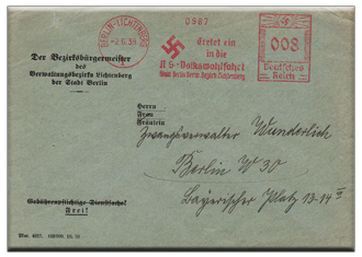 Terceiro Reich – Cartas Diversas – 1933/43