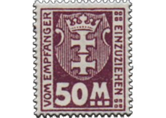 Tratado de Versalhes – Danzig – Selos de Complemento – 1923