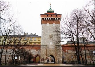 Porta de São Floriano em Cracóvia (Brama Floriańska w Krakowie)